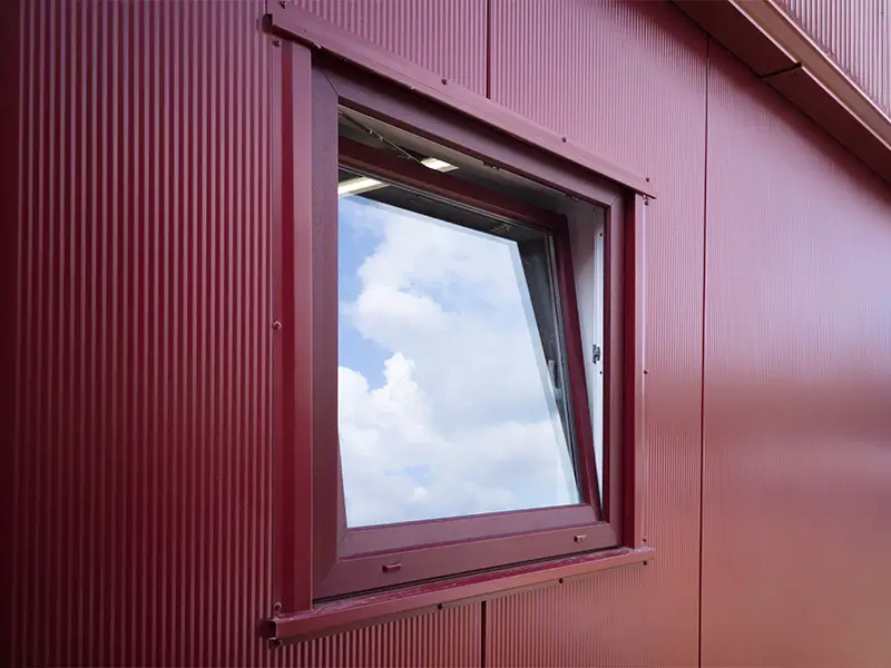 Kunststof kozijn bouwplast bourdeaux rood